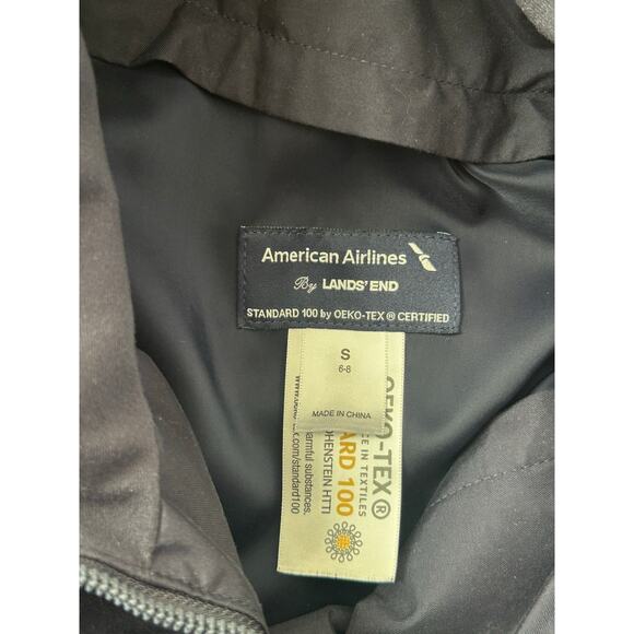 American Airlines by Lands’ End Women’s Hooded Rain Jacket Navy Blue Size S - Picture 9 of 10